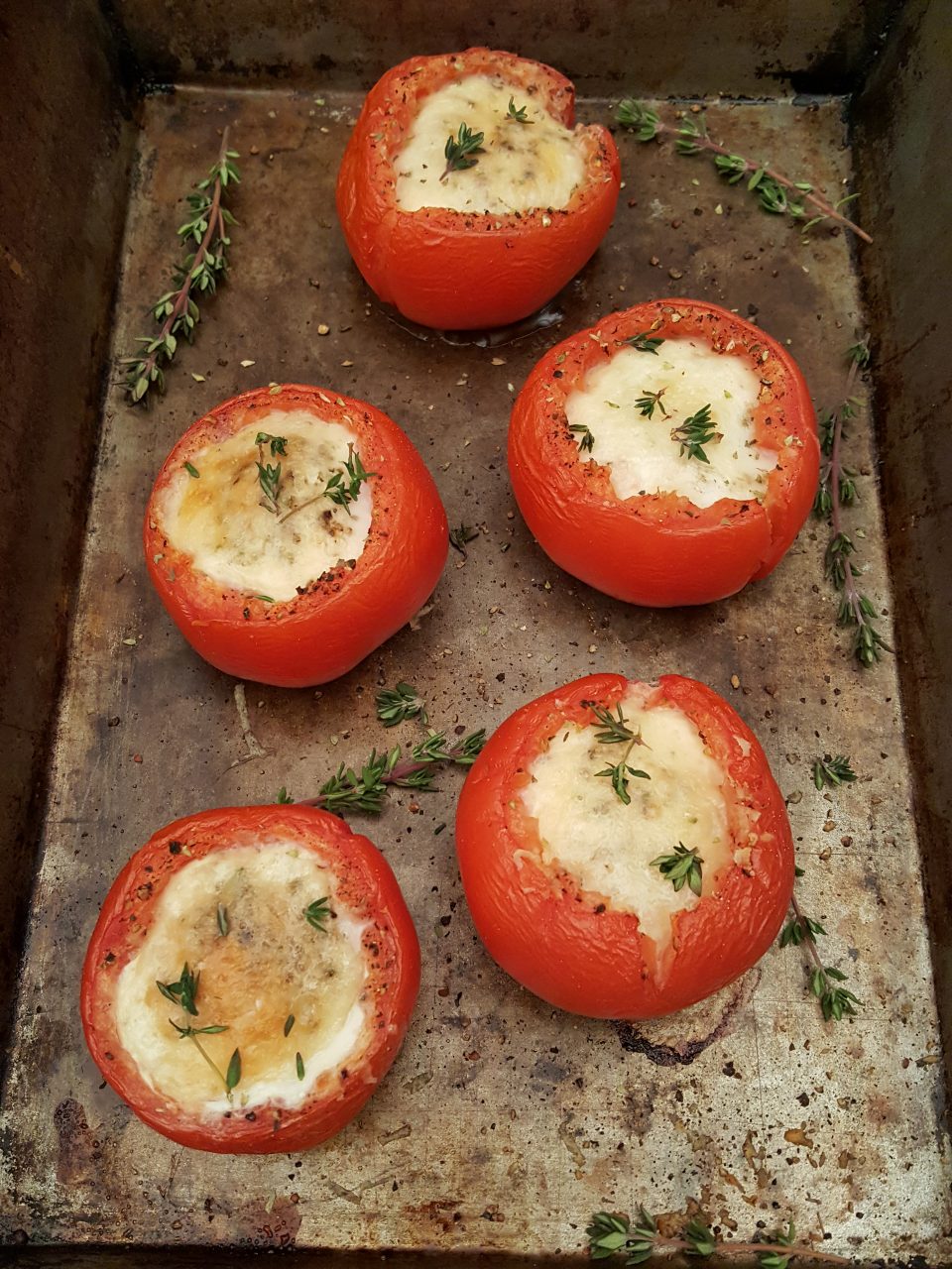 Stuffed tomato with egg and bacon a tomato with a difference Our